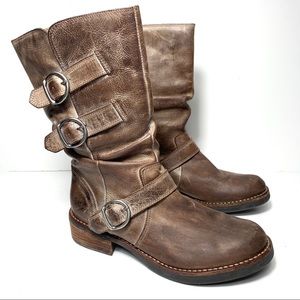 Matisse Harley Distressed Moto Boots Leather 7.5